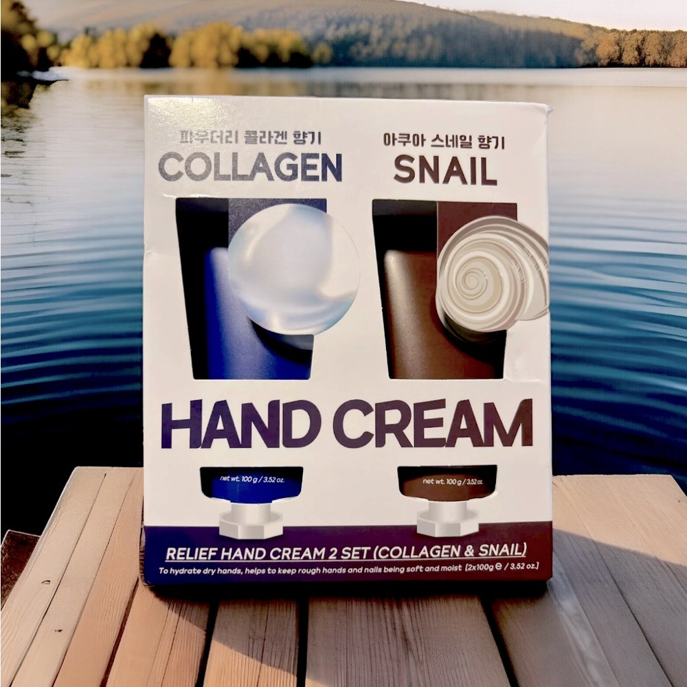 New, Tenzero Relief hand cream & body Moisturizers. Set of 2 Collagen and Snail